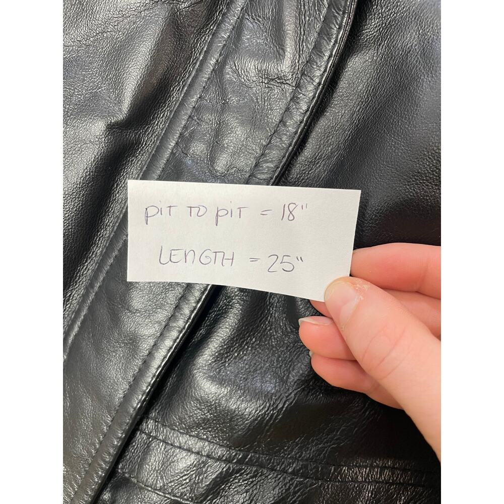 Y2K Vintage Sergio Vadducci Leather Jacket Size 14 Removable Liner Bomber Biker - Picture 6 of 7